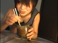 [ Scat Sex Movie ] Japanese cutie be crazy for watery shit breakfast